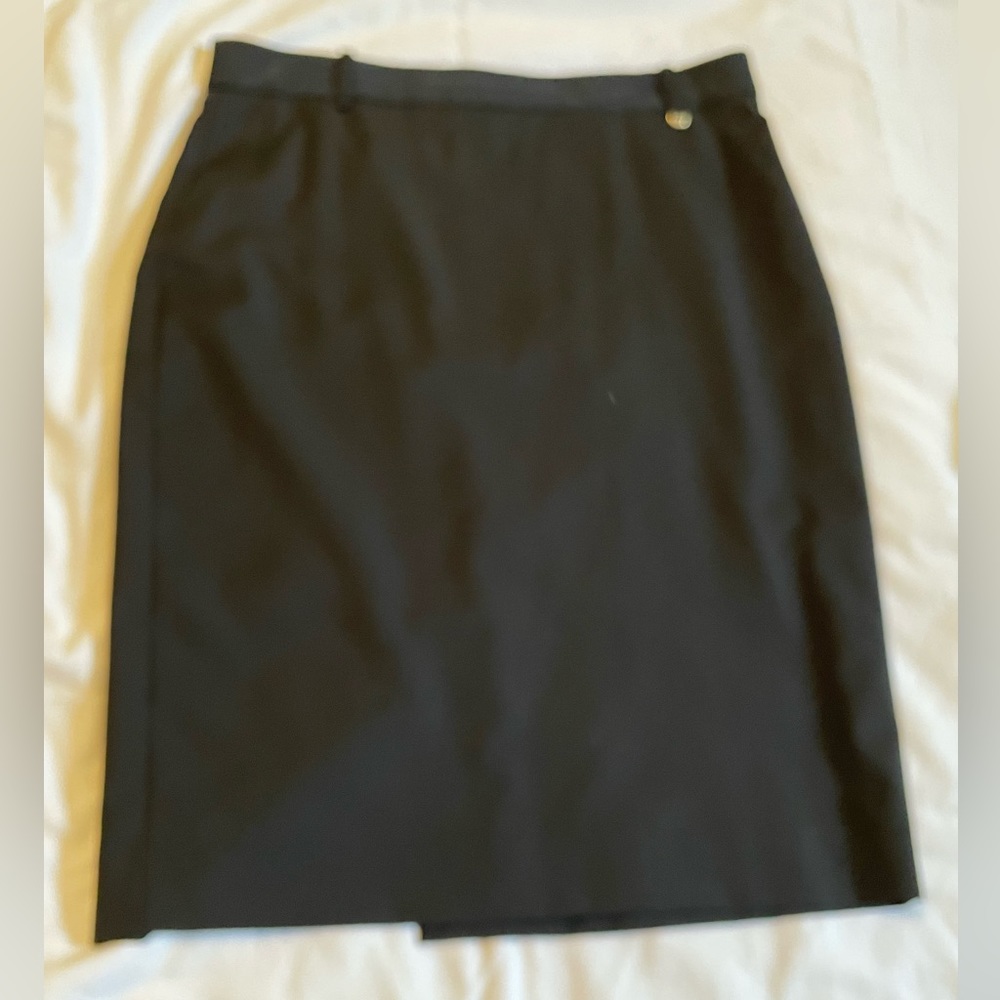 Massimo Dutti Classic Black Pencil Skirt